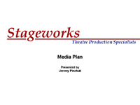 StageWorks Media Plan